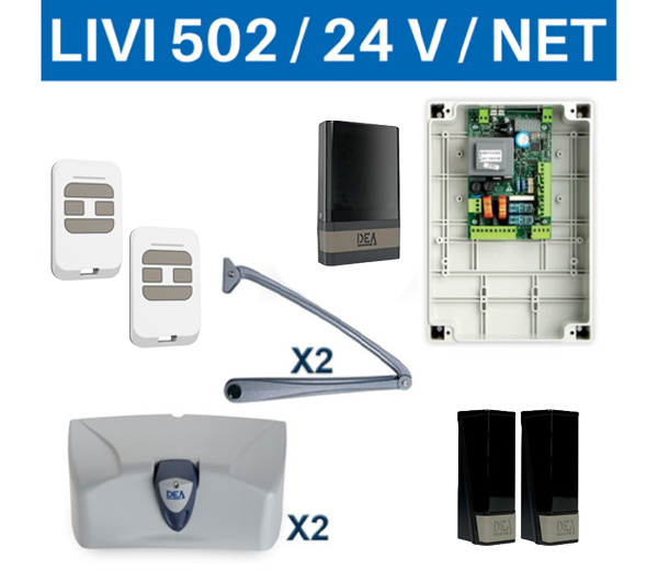 kit-automatizare-dea-livi-502-24v-net-cu-brat-articulat-pentru-porti-batante-canaturi-de-pana-la-4-5-m-24v-nou Kit automatizare DEA LIVI 502/24V/NET cu braț articulat pentru porți batante, canaturi de până la 4,5 m, 24V - imagine 1